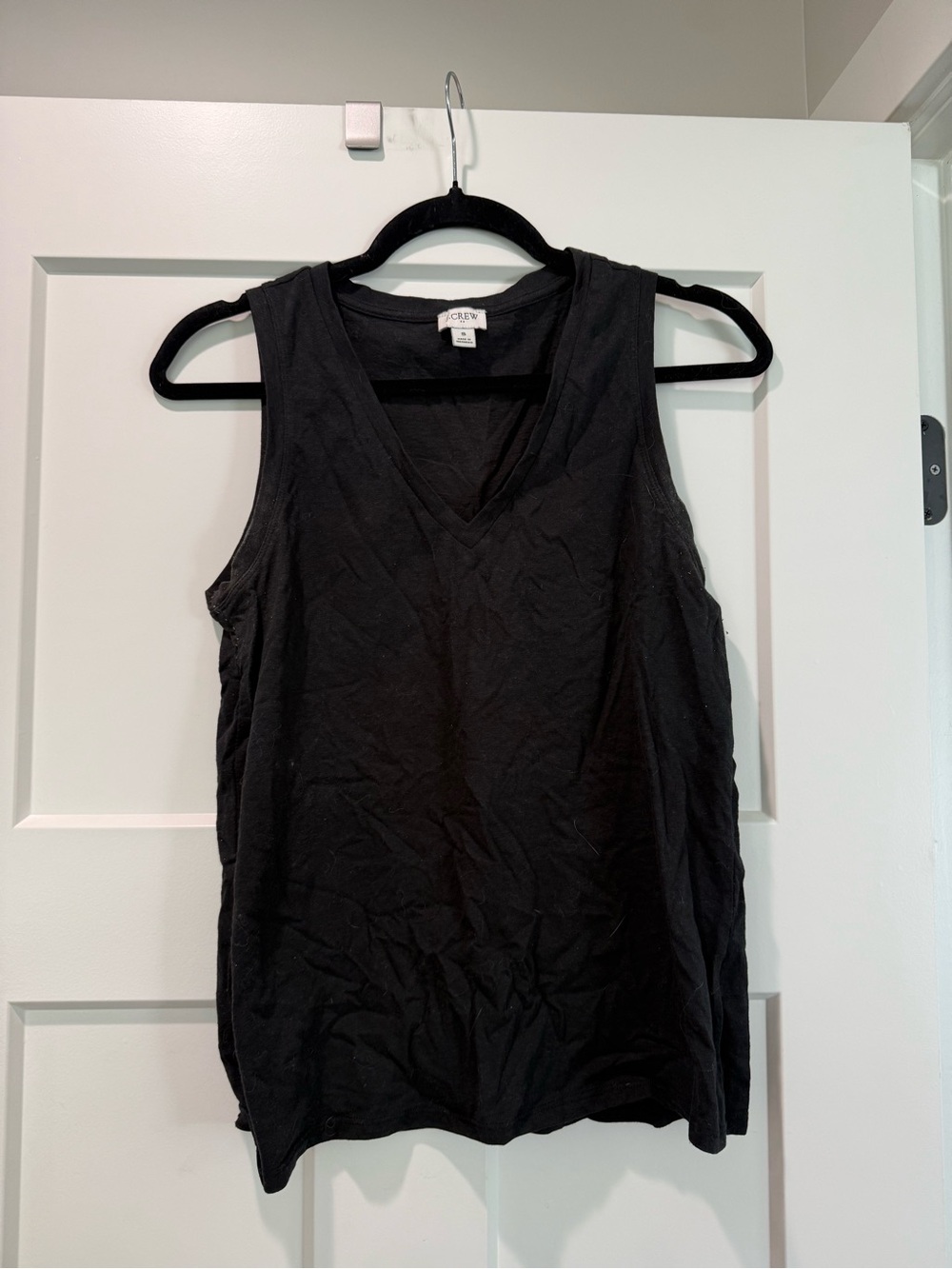 J. Crew Black V-Neck Sleeveless Tank